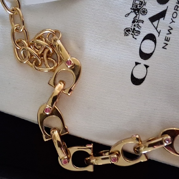 Coach Gold-Tone Chain Necklace - Picture 2 of 4